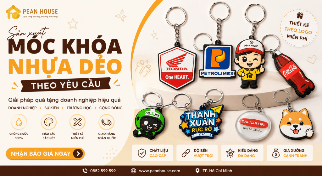 móc khóa nhựa dẻo