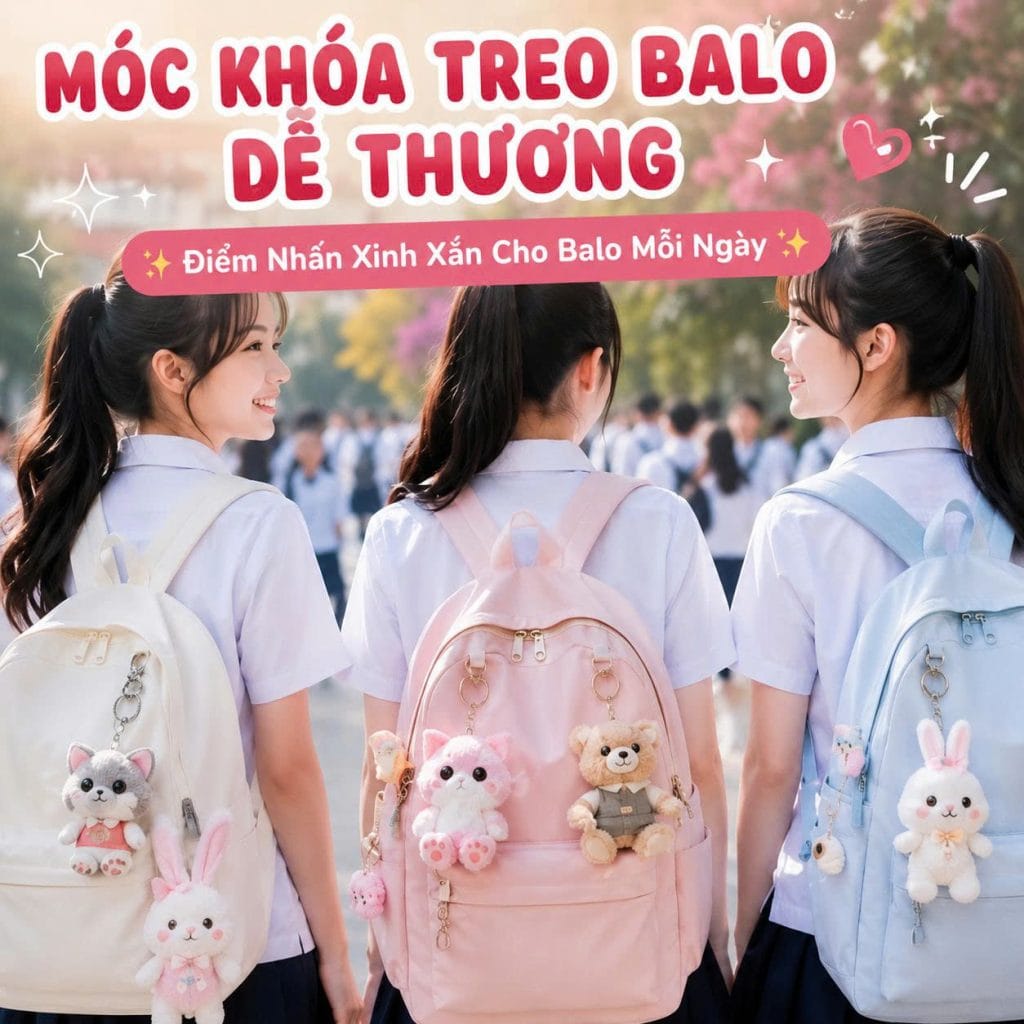 móc khóa treo balo